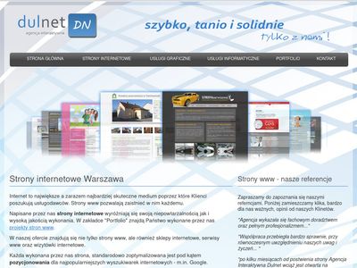Tworzenie stron internetowych Warszawa - A.I Dulnet