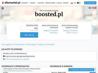 Boosted.pl - spis usług