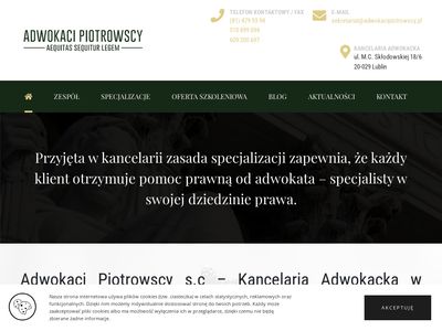 Obsługa prawna firm Lublin adwokacipiotrowscy.pl