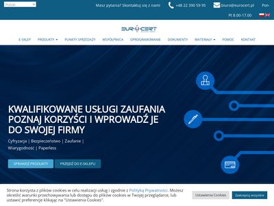 Bezpieczne dane i podpisy elektroniczne - eurocert.pl
