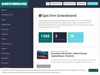 Wyszukiwarka firm Greenbrand