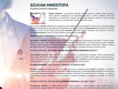 Portal ogłoszeń inwestycyjnych - szukaminwestora.pl