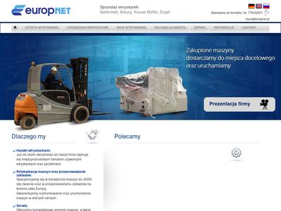 EuropNet sprzedaż wtryskarek używanych