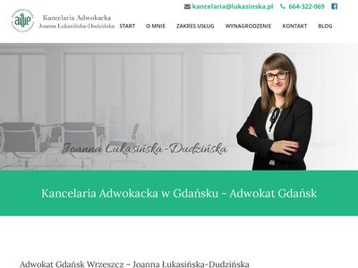 Kancelaria Adwokacka Gdańsk- Adwokat Joanna Łukasińska-Dudzińska