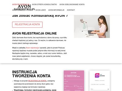 Avon rejestracja - instrukcja tworzenia konta - avon-zarejestruj.pl