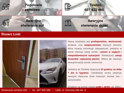 Ślusarz24 - awaryjne otwieranie drzwi Łódź