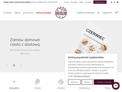 Ciasta przez internet Kraków, Wieliczka, Skawina - Ciasteczko.com