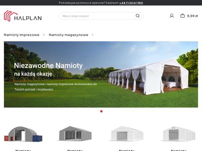 Namioty wystawowe, reklamowe, na imprezy Halplan.pl