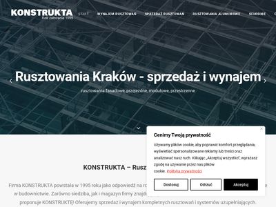 Wynajem rusztowań Kraków - konstrukta.pl