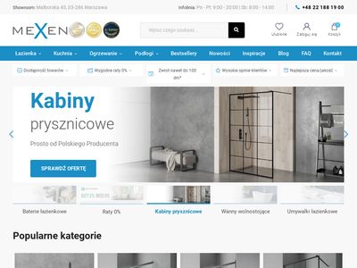 Polski producent armatury łazienkowej oraz trwałej ceramiki - Mexen