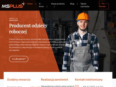 Producent odzieży roboczej Poznań - msplus.pl