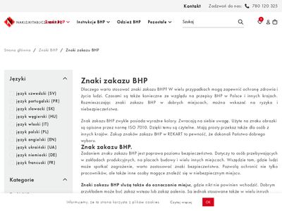Znaki zakazu BHP - naklejkitabliczkibhp.pl