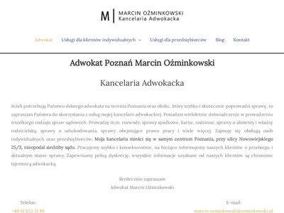 Kancelaria adwokacka w Poznaniu - Marcin Oźminkowski