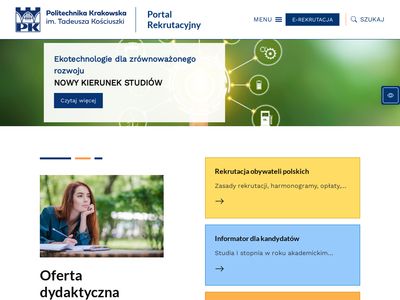 Portal rekrutacyjny Politechnika Krakowska