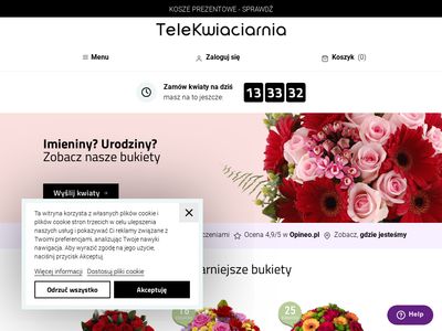 Telekwiaciarnia Warszawa - florystyczna poczta, kwiatowa dostawa