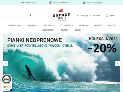 Sklep narciarski online, snowboardowy, windsurfingowy - EnergySports
