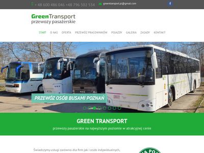 GreenTransport - Przewóz osób Poznań - wynajem busów, autobusów