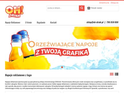 Oh-drink.pl - napoje energetyczne z logo