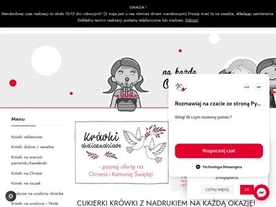 Pyszne-krowki.pl - cukierki z logo firmy