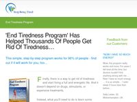 'End Tiredness Program' Has Helped Thousands Of People Get Rid Of Tiredness… - Stop Being Tired