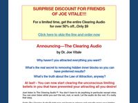 Joe Vitale's Clearing Audios
