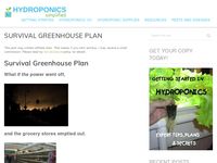 SURVIVAL GREENHOUSE PLAN - Hydroponics Gardening Simplified