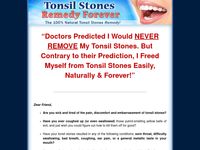 Tonsil Stones Remedy Forever - The 100% Natural Tonsil Stones Remedy!
