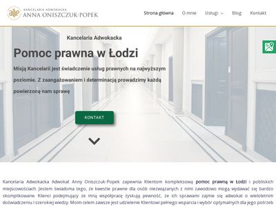 ⚖️ Kancelaria Adwokacka Adwokat Anna Oniszczuk-Popek - Adwokat Łódź