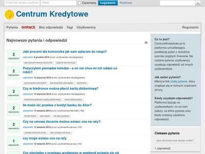 Informacje kredytowe - Centrum Kredytowe.pl