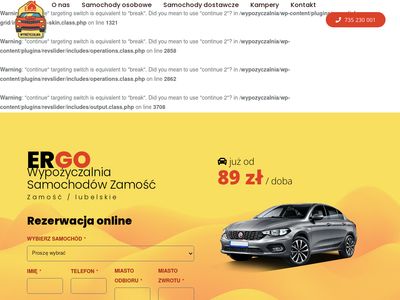 Wypożyczalnia samochodów Chełm - ERGO Wypożyczalnia