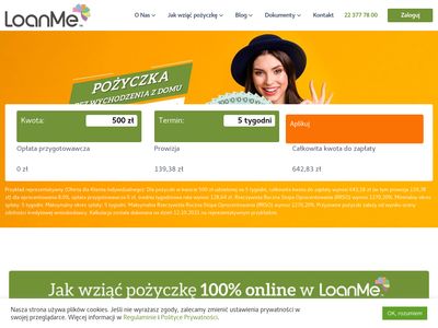 Szybka pożyczka na raty - loanme.pl