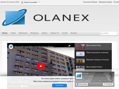 Mycie elewacji, malowanie elewacji i inne prace wysokościowe - Olanex