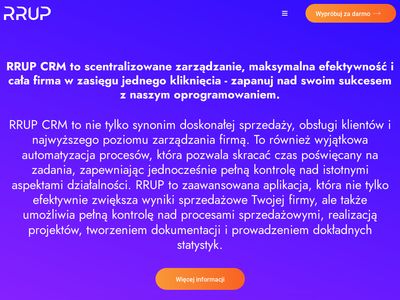 CRM do zarządzania projektami - RRUP sp. z o.o.