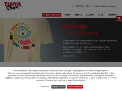 www.tekstyldruk.com.pl nadruki