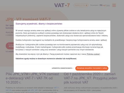 VAT-7 przez internet
