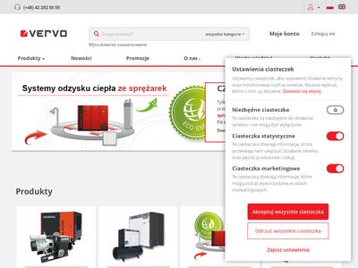 Vervo.pl – dostawca sprężarek powietrza