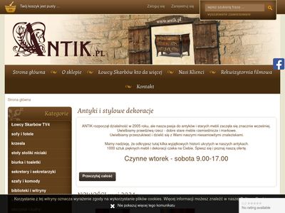 Antyki, sprzedaż mebli - „ANTIK” Arkadiusz Woźniak.