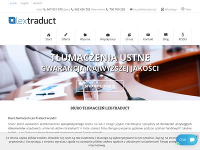 Biuro tłumaczeń LEX-TRADUCT. Tłumaczenia pisemne, ustne | Łódź, Zgierz