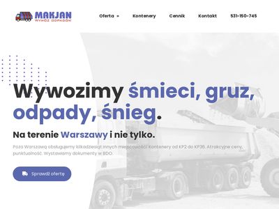 MAKJAN - wywóz odpadów w Warszawie