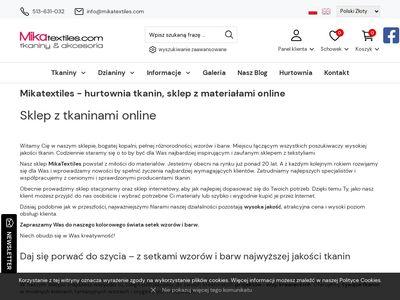 Tkaniny & dzianiny - Sklep Mikatextiles.com!
