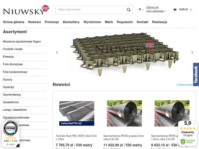 Niuwsky sklep internetowy z materiałami budowlanymi