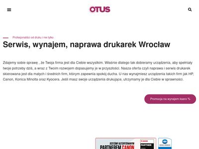 Otus - naprawa drukarek Wrocław
