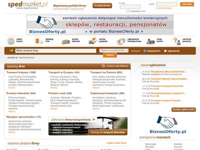Spedmarket.pl - portal firm transportowych