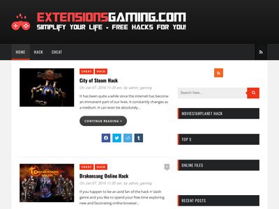 Extensions Gaming - Cheats,