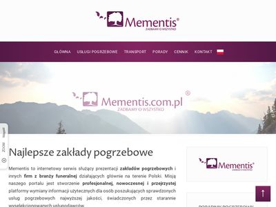 Portal pogrzebowy - Mementis