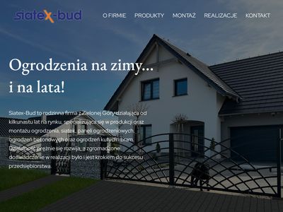 Firma z wieloletnim doświadczeniem SIATEX BUD Sp z o. o. ogrodzenia oraz bramy w Zielonej Górze