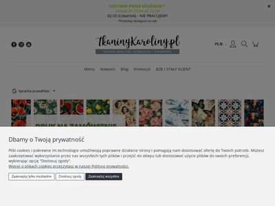 Tkaninykaroliny.pl - tkaniny i materiały
