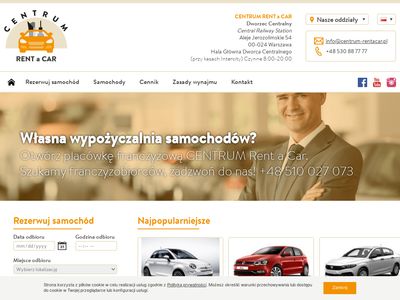 Wypożyczalnia samochodów Centrum Rent a Car Warszawa