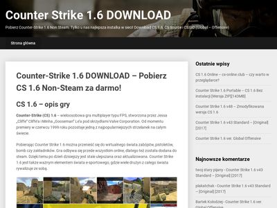Counter Strike (CS) 1.6 Non Steam - Download CS i Patch