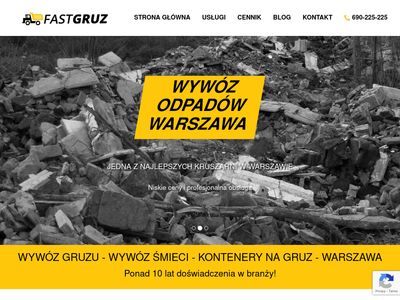 Wywóz gruzu FastGruz Warszawa